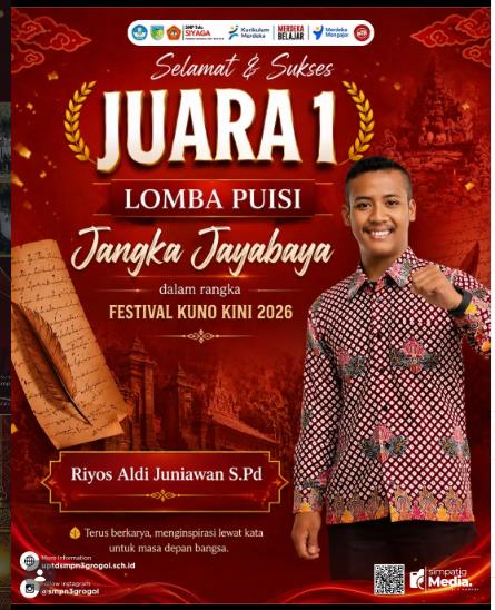 Riyos Aldi Juniawan, S.Pd Raih Juara 2 Lomba Karaoke Guru se-Kabupaten Kediri Kuno Kini 2025