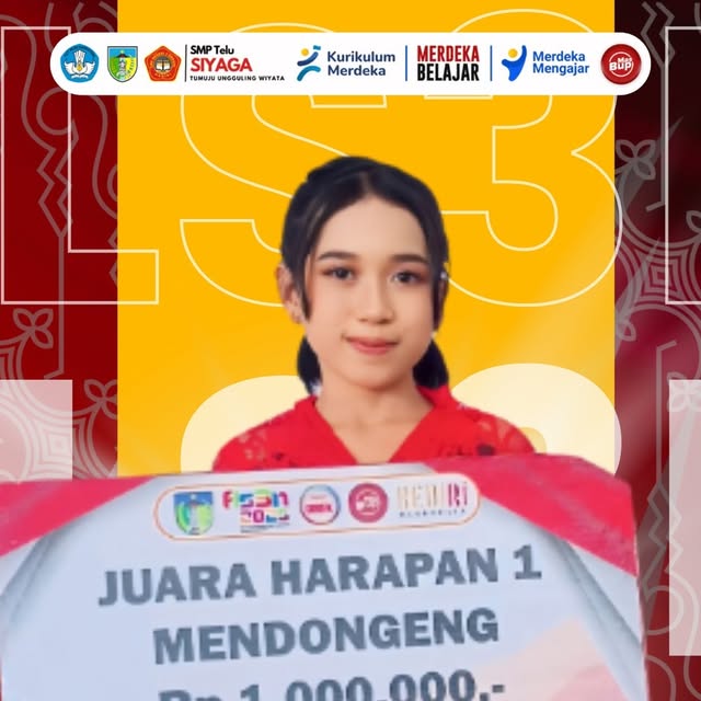 Efriana Febriyanti Raih Juara Harapan 1 Mendongeng FLS3N Tingkat Kabupaten Kediri 2025