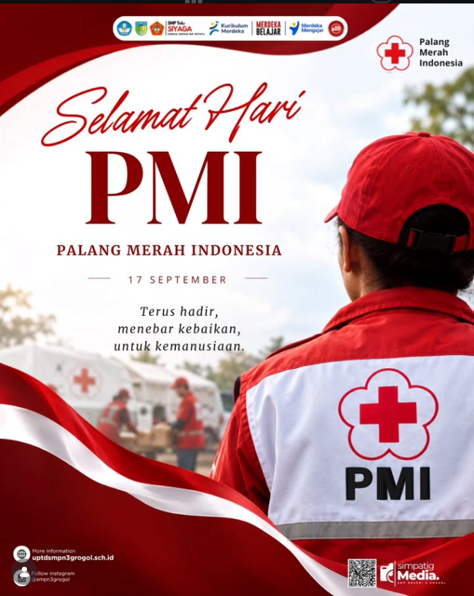 Peringatan Hari PMI, Anggota PMR SMP Negeri 3 Grogol Laksanakan Penaburan Abate
