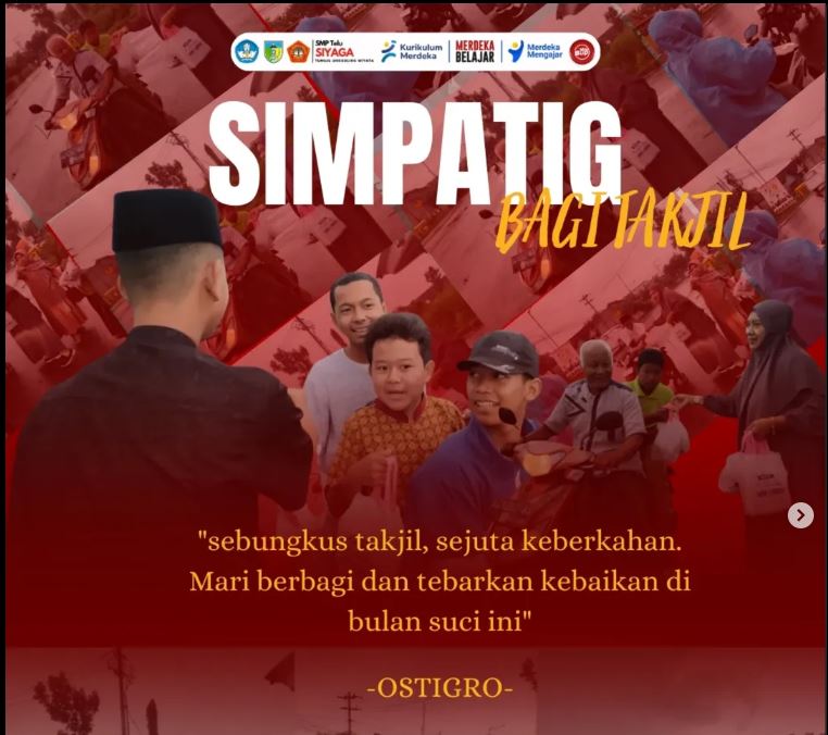 Kebersamaan dalam Berbagi: Guru dan OSIS SMP Negeri 3 Grogol Bagikan Takjil di Tengah Mendungnya Sore