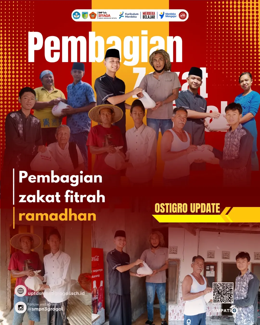 SMP Negeri 3 Grogol Implementasikan Dimensi P5 dalam Kegiatan Berbagi Zakat