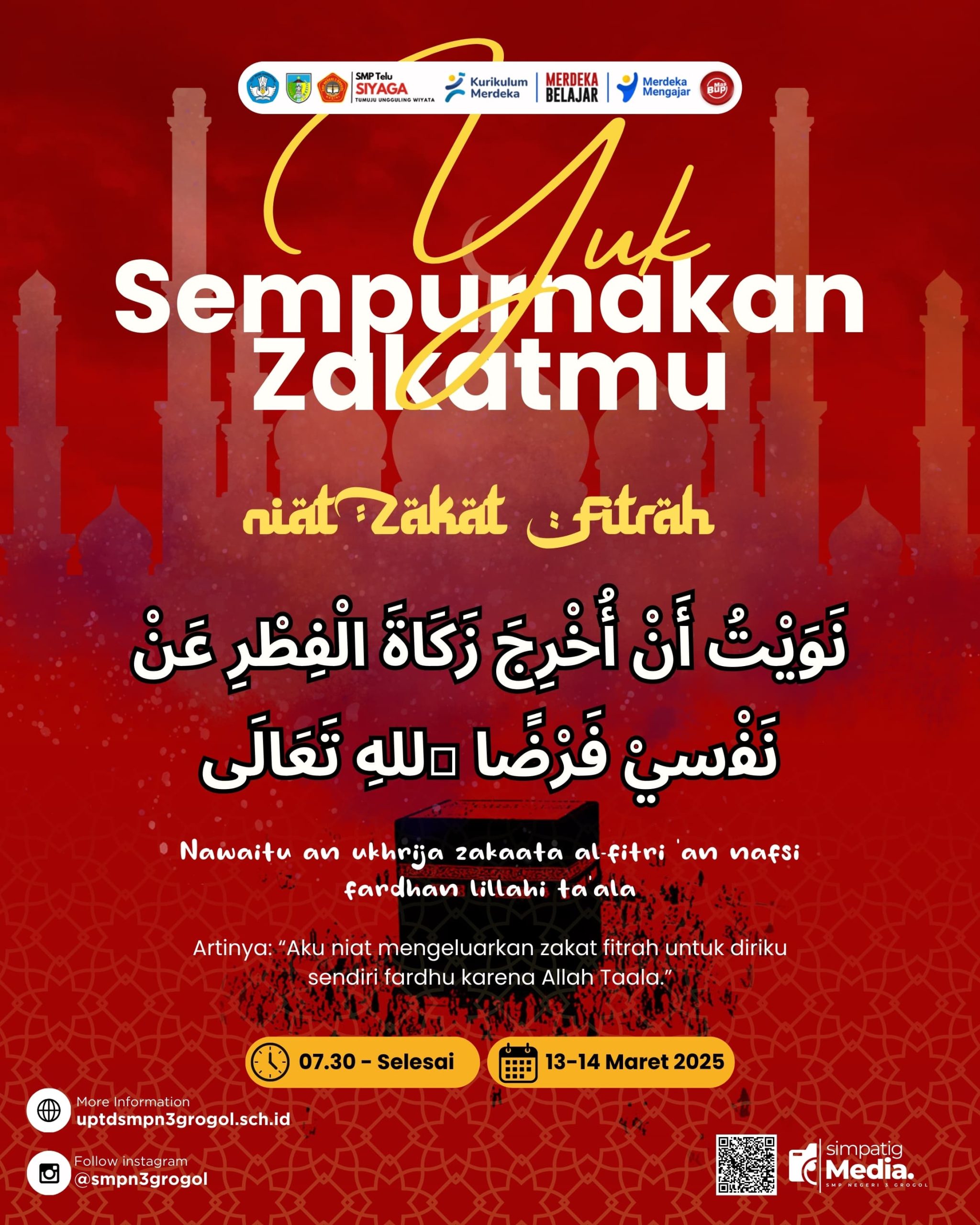 Pengumuman Pelaksanaan Pembayaran Zakat Fitrah