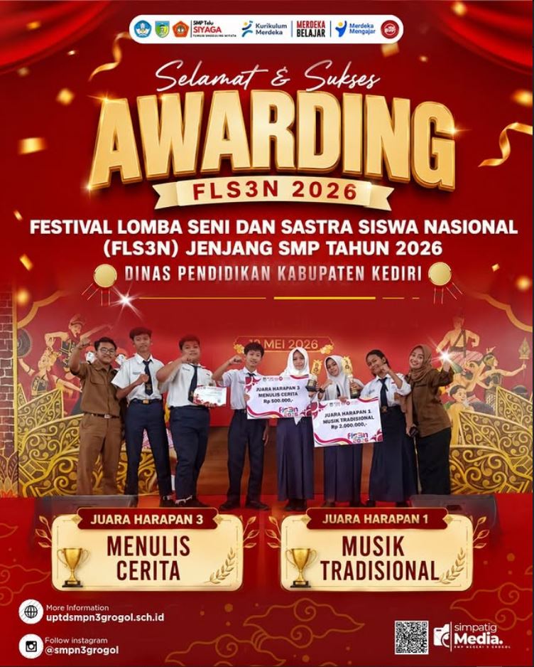 Gemilang di Panggung FLS3N 2026: SMPN 3 Grogol Torehkan Prestasi Membanggakan