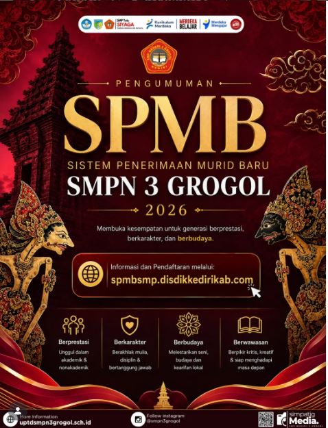 Hasil SPMB SMPN 3 Grogol Tahun Pelajaran 2026/2027 Resmi Diumumkan