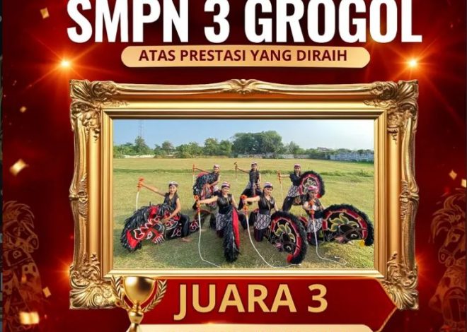 SMP Negeri 3 Grogol Raih Juara 3 Festival Jaranan Kabupaten Kediri